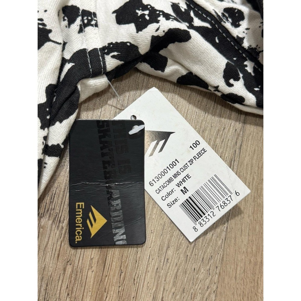 Y2K Emerica Skateboarding Skull Full Zip Hoodie Size M - Picture 5 of 9